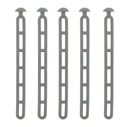 20x Spanngummi Spannleiter Set 23,5 cm grau Planenspanner mit Nietkopf Planen Befestigung Vorzeltleiter flexibel zum Abspannen geeignet für Zelte Faltwagen Vorzelt Camping Set