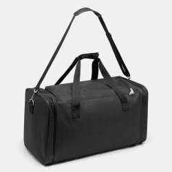 Reisetasche XL 58x28x33 cm Laser Plus schwarz mit Reißverschluss Hauptfach zwei Seitentaschen gepolsterten Tragegriffen verstellbarem Schultergurt 48 Liter Sport Reise Wochenendtasche
