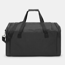 Reisetasche XL 58x28x33 cm Laser Plus schwarz mit Reißverschluss Hauptfach zwei Seitentaschen gepolsterten Tragegriffen verstellbarem Schultergurt 48 Liter Sport Reise Wochenendtasche