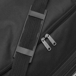 Reisetasche XL 58x28x33 cm Laser Plus schwarz mit Reißverschluss Hauptfach zwei Seitentaschen gepolsterten Tragegriffen verstellbarem Schultergurt 48 Liter Sport Reise Wochenendtasche