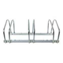 AS Fahrradständer für 3 Fahrräder, Robuste Fahrradhalterung aus Stahl für Boden und Wandmontage, Stabiler Radständer für Reifen bis 55mm AS