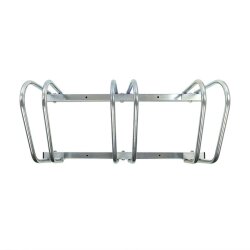 AS Fahrradständer für 3 Fahrräder, Robuste Fahrradhalterung aus Stahl für Boden und Wandmontage, Stabiler Radständer für Reifen bis 55mm AS