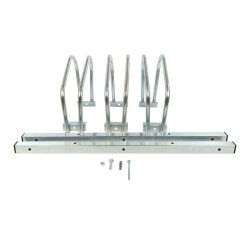 AS Fahrradständer für 3 Fahrräder, Robuste Fahrradhalterung aus Stahl für Boden und Wandmontage, Stabiler Radständer für Reifen bis 55mm AS