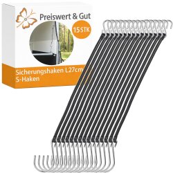 15x Bordwandverschluss Anhänger mit Haken 27 cm...