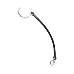 15x Bordwandverschluss Anhänger mit Haken 27 cm  Sicherungsschnur Schwarz