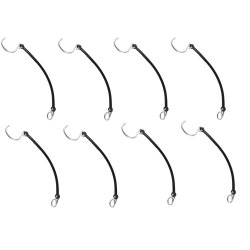 15x Sicherungshaken L 27cm – Robuste S-Haken mit Gummiseil Sicherungsketten | Haken für zuverlässigen Anhängerverschluss