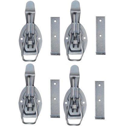4x Boardwandverschluss Anhänger 220x88mm verzinkt mit Gegenstück 766 Gramm