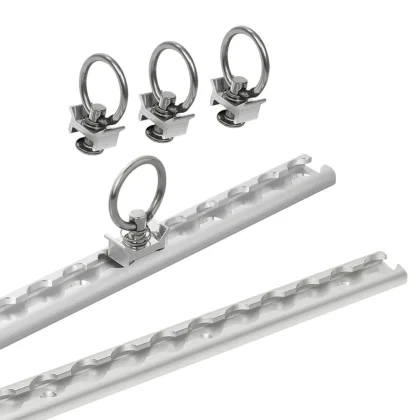 2x Airlineschienen 60cm mit 4x Fitting inkl 14x Schrauben 30 Grad F Max 8,31 kN