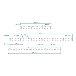 2x Airlineschienen 60cm mit 4x Fitting inkl 14x Schrauben 30 Grad F Max 8,31 kN