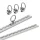 2x Airlineschienen 60cm mit 4x Fitting inkl 14x Schrauben 30 Grad F Max 8,31 kN