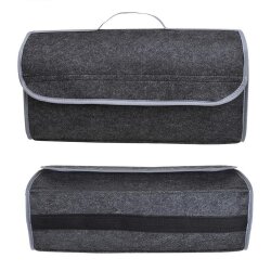 Kofferraumtasche Filz Kofferraum Organizer Grau Rücksitztasche mit Klett Toolbag