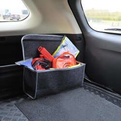 Kofferraumtasche Filz Kofferraum Organizer Grau Rücksitztasche mit Klett Toolbag