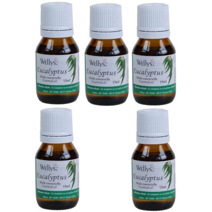 5 x Eukalyptusöl je 15ml Eukalyptus Ätherisches Öl bei Husten Schnupfen Stress