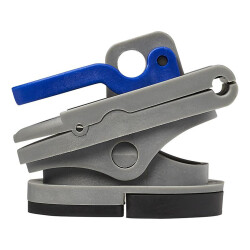 6x Nylon Kunststoff Halteclips grau blau Vorzelt Clips Befestigungsclips 4 mm Rundung ohne Bohren für Zelt Sonnendach Doppelkeder Vorzeltbefestigung Set