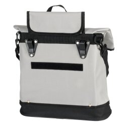 Fahrradtasche Gepäckträger einzeln grau schwarz Gepäckträgertasche Fahrrad Klein 34×14×38 cm 600D Polyester Fahrrad Gepäckträger Tasche Schultertasche abnehmbar Transporttasche Bike Bag