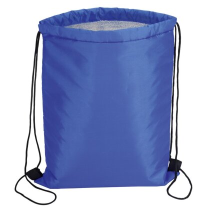 Kühltasche ca. 32 x 42 cm Einkaufstasche mit Tragekordeln Kühlrucksack blau