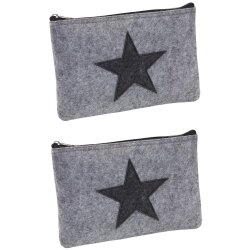 2x Kulturtasche Damen oder Kulturbeutel Herren aus Filz...