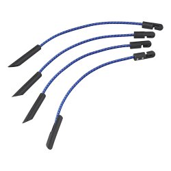 4x Planenspanner blau 280 mm Expanderhaken Spanngummi im...
