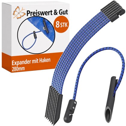8 STK Expander mit Haken 280 mm Planenspanner für langfristiger Außeneinsatz