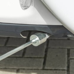 AS Akkuschrauber-Aufsatz 19 mm Nuss – Verlängerung 44 cm für Kurbelstützen am Wohnwagen / Anhänger – stabiler Stahl-Adapter für Ausdrehstützen – erleichtert das Anheben & Absenken AS