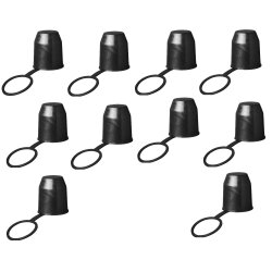 10 Stück Schutzkappe für Anhängerkupplung Abdeckkappen mit Ring Kugelschutzkappe