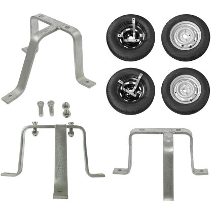 Reserveradhalter Stahl mit 3x Befestigungslöchern, Reserveradhalterung mit Abstand 26,5 cm Inklusive Zubehör