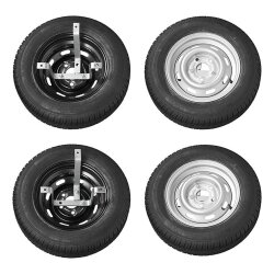 Reserveradhalter Stahl mit 3x Befestigungslöchern, Reserveradhalterung mit Abstand 26,5 cm Inklusive Zubehör