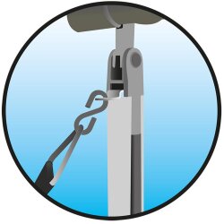 AS Vorzelt Sturm Abspannset mit Sturmbändern 3m, Sturmband Sturmsicherung von Markisen - Schutz gegen Unwetter beim Camping AS