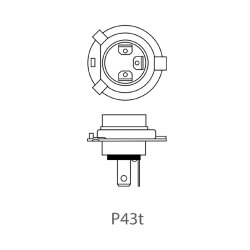 Autolampe H4 12V 60/55W P43t – Halogen-Scheinwerferlampe im Karton für PKW