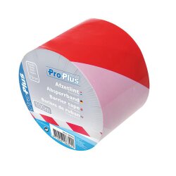 4 x Absperrband 100M Flatterband B75mm 30mu Trassenband Farbe Rot-Weiß SET AS