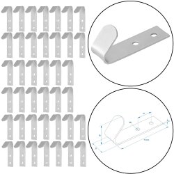 40x Planenhaken 70x20mm Anhängernetz Anhänger Netz Planen Haken Zweiloch Metall