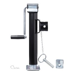 Anhängerstütze 420–680 mm 2 Stück Stahl verzinkt pulverbeschichtet 1000 kg pro Stück Kurbelstütze mit Handkurbel manuell für PKW Anhänger Trailer Stillstand