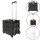 Einkauf Trolley klappbar Klappbox Einkaufwagen Kiste mit Rollen Kunststoff Schwarz faltbar 380x360x300 mm bis 25kg Traglast platzsparend zusammenklappbar Transporthilfe