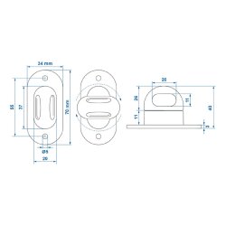 25 STK Planenöse für Anhängerplane B34mm x...