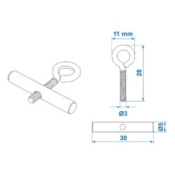 2 x Kederstopper aus Edelstahl geeignet für 5-6 mm Kederschiene für zb Wohnwagen