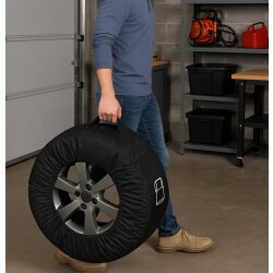 AS 4x Reifenschutzhülle – Reifenhüllen aus Polyester für Sommer- & Winterreifen bis 280 mm Breite, 76 cm Ø – reifenaufbewahrung tasche mit Tragegriff & Schutz vor Schmutz und Feuchtigkeit AS