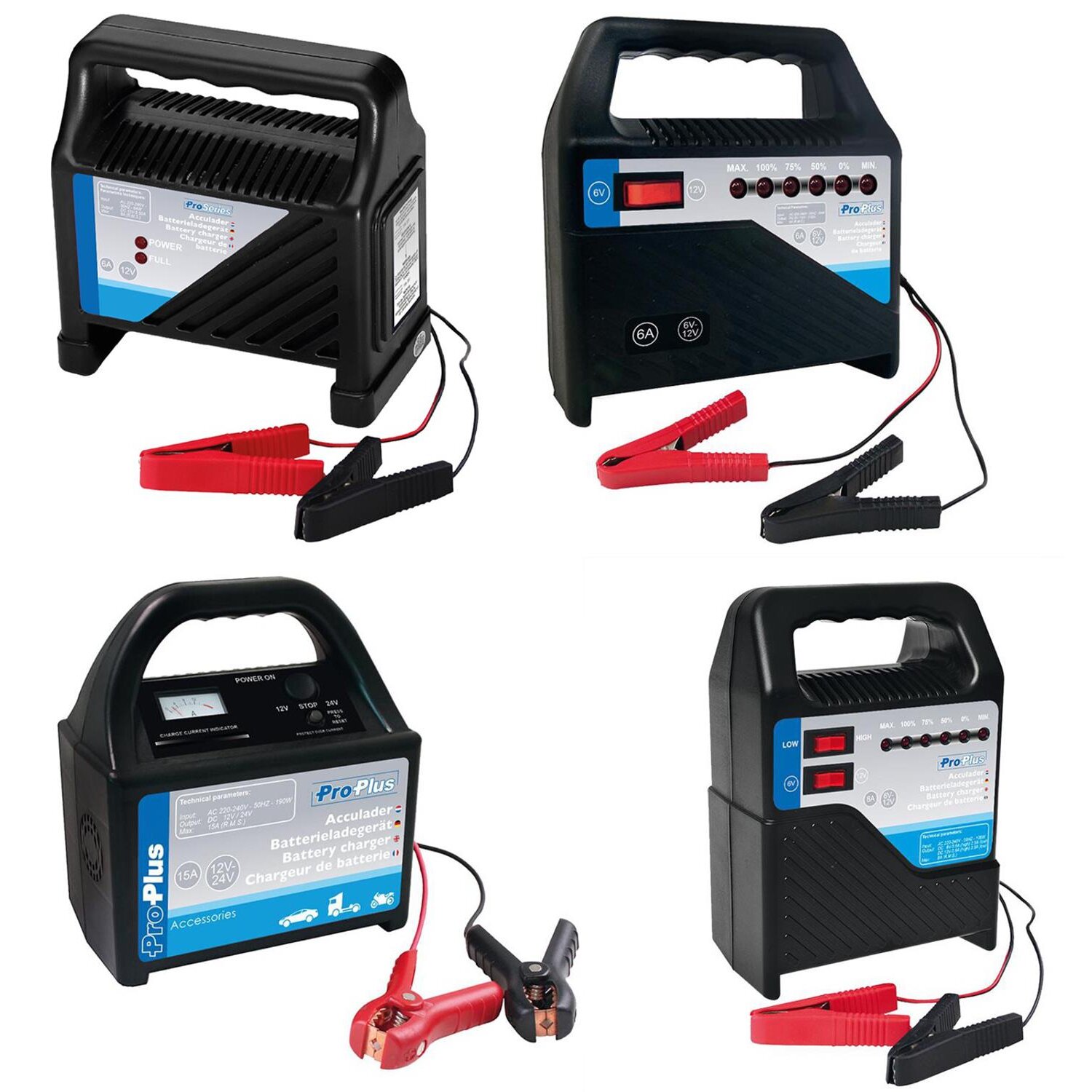 Batterieladegerät 6 bis 24V Auswahl 6Amp bis 15Amp Ladergerät