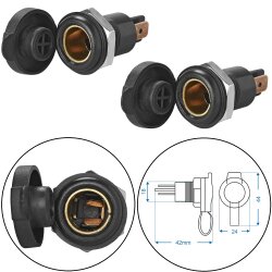 2x KFZ Auto Zigarettenanzünder-Stecker Zigaretten-Anzünder 12V 24V