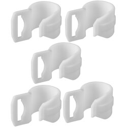 AS 10x Zelt-Clip Kunststoffhaken Ø 20–25 mm C-Clips für Camping Vorzelt Zeltstangen Weiß für Zeltgestänge als Zeltzubehör AS