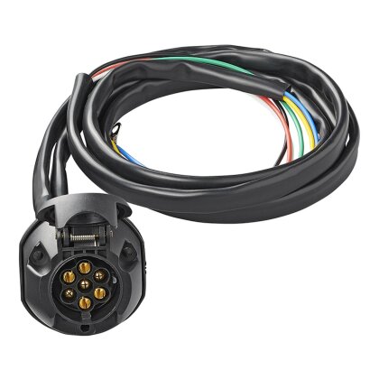 AS Elektrosatz 7 polig Kabelsatz AHK Anhängerkupplung 1,5 Meter Anhänger E-Satz AS