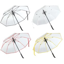 Regenschirm halbautomatik Ø103 cm Stockschirm 420 Gr Schirm Transparent Farbwahl