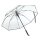 Regenschirm Transparent halbautomatik Ø103 cm Stockschirm 420 Gr Schirm Schwarz