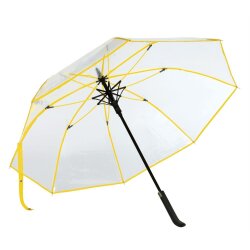 Regenschirm Transparent halbautomatik Ø103 cm Stockschirm 420 Gramm Schirm Gelb