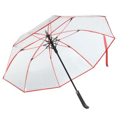 Regenschirm Transparent halbautomatik Ø103 cm Stockschirm 420 Gramm Schirm Rot