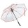 Regenschirm Transparent halbautomatik Ø103 cm Stockschirm 420 Gramm Schirm Rot