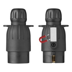 Anhänger Stecker 7-polig auf 13 mit Magnet 12 Volt Schraubkontakte aus Kupfer