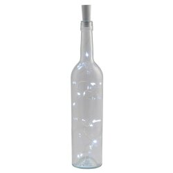 Korken 10 LED Weiß Lichterkette ca. 102cm Flaschenbeleuchtung Flaschenlicht BWI