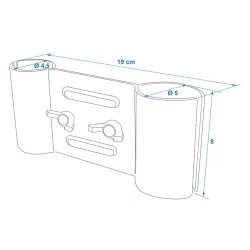 Deichselhalterung Camping – Halterung für Wäschespinne & SAT-Antenne – robuste Universal-Halterung für Wohnwagen & Anhänger – einfache Montage, stabil & wetterfest