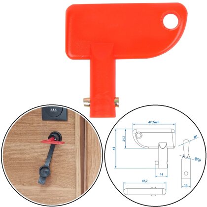 1 x Batterietrennschalter Not-Aus-Schalter – orange, 10 mm Durchmesser, für schnelle Stromabschaltung, zuverlässige Ausführung