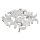 Nagelschellen im 100er Pack, weiße Kunststoffschellen passenden Stahlnägeln BWI